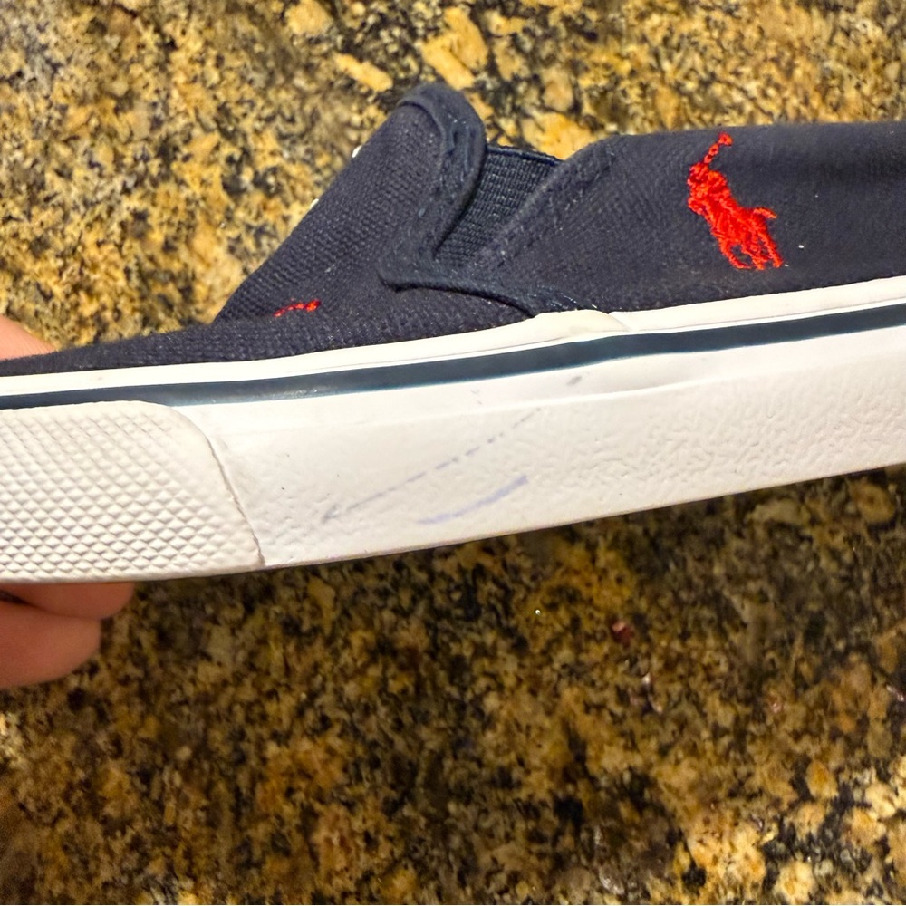 Polo Ralph Lauren Toddler Boys Size 9 Keaton Slip On All Over Pony Preppy Shoes - Picture 8 of 8